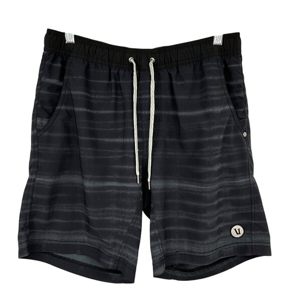 Vuori Other - Vuori Kore Shorts Mens Waist 30 / Small Black Gray Striped Lined Drawstring
